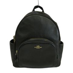 美品✨コーチ リュック ロゴ型押し 巾着 ターンロック レザー F37410 