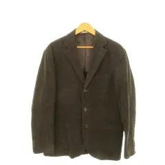 ヘンリーコットンズ HENRY COTTON'S テーラードジャケット コーデュロイ 52 茶 ブラウン 無地 長袖 シングルブレスト 背抜き /MN36 ■GY99のサムネイル
