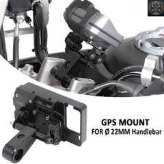 직경 22mm 핸들 바용 GPS 네비게이션 플레이트 브래킷, 신품 오토바이 액세서리, 전화 스탠드 홀더