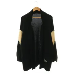 アルマーニエクスチェンジ A/X ARMANI EXCHANGE 6LYE 1AYMV3Z ニットカーディガン A|Xロゴ コットン XL 黒 ブラック アイボリー /NRのサムネイル