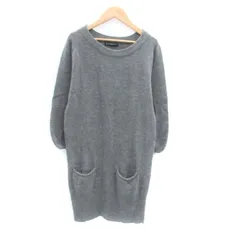 B&Y ユナイテッドアローズ BEAUTY&YOUTH ビューティー&ユース ニットワンピース ラウンドネック 長袖 ミニ丈 ウール グレー /HO45のサムネイル