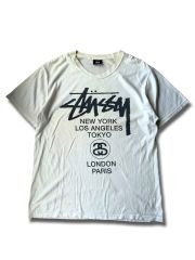 ❗️期間限定SALE❗️ステューシー WORLD TOUR TEE ホワイトS - メルカリ