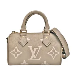 LOUIS VUITTON ルイヴィトン モノグラム・アンプラント ナノ・スピーディ M82890 2way ショルダーバッグ ハンドバッグ トゥルトレールグレー クリーム レディースのサムネイル