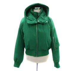 レイカズン Ray cassin ブルゾンジャケット フライトジャケット ミドル丈 ジップアップ 2way フード付き F 緑 グリーン /YK3 のサムネイル