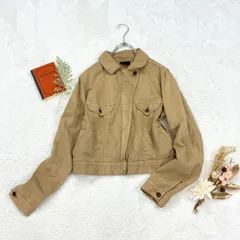 DIESEL Tracker Jacket ディーゼル トラッカー クロップド  短丈 ジャケット ブルゾン コットンリネン 比翼ジップ 無地 ベージュ Y2K レディースのサムネイル