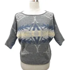 デニム&サプライ ラルフローレン DENIM & SUPPLY RALPH LAUREN ニット セーター 半袖 ボートネック ネイティブ柄 グレー XXSのサムネイル