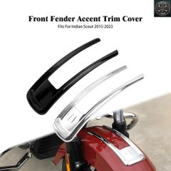 Indian Scout Sixty Bobber 2015-2023 용 오토바이 전면 펜더 액센트 트림 커버 크롬 / 블랙 액세서리 전면