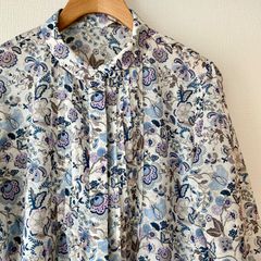 美品リバティ yoshie ワンピース Chambre de nimes chambre de nimes シャンブルドニーム】リバティ yoshie ヨシエ柄