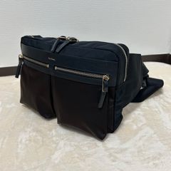 美品 Paul Smith ボディバッグ ナイロン レザー ブラック 斜め掛け