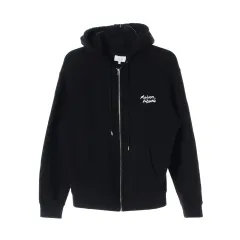 メゾンキツネ 24FW ハンドライティング コンフォート ジッパー フーディー ジップアップフーディー ブラックのサムネイル