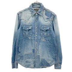KAPITAL キャピタル CAPITAL表記期 刺し子 スタッズ デニムシャツ