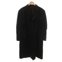 チベット Tibbett(BEAMS) ステンカラーコート カシミヤ 52 比翼ボタン ロング丈 無地 黒 ブラック /YF ■ECG006のサムネイル