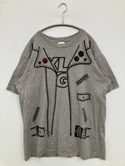 KAMIYA 転写 ライダース ジャケット トロンプルイユ Tシャツ 黒 L 