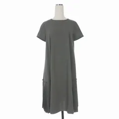 リビアナコンティ Liviana Conti サイドプリーツ ロングワンピース ドレス 半袖 42 グレー L8AN10のサムネイル