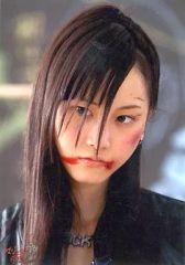 [중고] 생사진(AKB48·SKE48) 게키카라(마츠이 레나)/얼굴 업/시선을 향해 왼쪽/입가의 상처, 피/진짜 학원 2 봉입 특전