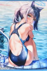 [중고] 동인 포스터 태피스트리 캘린더계 [블루 아카이브] B1W 스웨이드 태피스트리 모래 늑대 시로코 (후지 마쿠야) COMIC1☆24/ESSENTIA