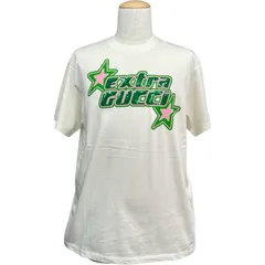 グッチ GUCCI スパンコール装飾ロゴTシャツ 776596 ホワイト コットン メンズ 半袖Ｔシャツのサムネイル