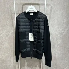【未使用タグ付き】 MONCLER モンクレールダウンニットカーディガン黒Lのサムネイル