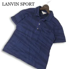 LANVIN SPORT ランバン スポーツ ゴルフ 春夏★ 半袖 ゼブラ柄 鹿の子 ポロシャツ 日本製 Sz.38 メンズのサムネイル