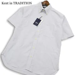 【新品 未使用】 Kent in TRADITION ケント 春夏★ 半袖 オックスフォード ロゴ刺繍 ボタンダウン シャツ Sz.S メンズのサムネイル