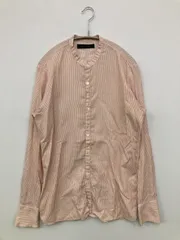 LOUNGE LIZARD シャツ/ブラウス 2 ピンク コットン ストライプ柄 長袖 ミドル丈 スタンドカラー メンズのサムネイル