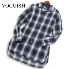 VOGUISH ヴォーギッシュ ルパート 通年★ 長袖 オンブレー チェック ロング丈 シャツ Sz.XL メンズのサムネイル