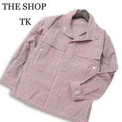 THE SHOP TK タケオキクチ 通年★ チェック スタンドカラー ジャケット ブルゾン Sz.M メンズのサムネイル