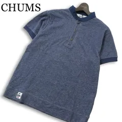 CHUMS チャムス 春夏★ 半袖 スウェット ワッペン ハーフボタン トレーナー Sz.M メンズのサムネイル
