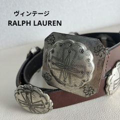 Yukkejohn様専用 80s✨ラルフローレン シルバー925バックル 茶色