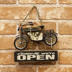 오토바이 빈티지 플라케 OPEN & CLOSED 보드 플레이트 간판 인테리어 아메리칸 잡화 미국 잡화 점포용 오픈 클로즈 OPEN CLOSE*vj 5e4c41af