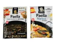 パエリアの素 （4人前） カルメンシッタ PAELLA BLACK RICE 50G CARMENCITA 輸入食品 スペイン産 (イカスミパエリア（50ｇ）＋シーフードパエリアの素（45ｇ）) [イカスミパエリア（50ｇ）＋シーフードパエリアの素（45ｇ）]のサムネイル