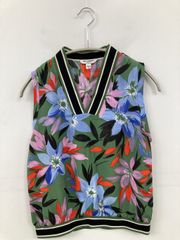 美品】Adonisisアドニシス フラワープリント ノースリーブ S トップス