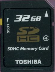 [Used] Home Appliance Supplies: Toshiba SDHC Memory Card 32GB [SD-L032G4]