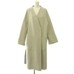 アドーア ADORE 2TONE リバーコート ノーカラー カシミヤ混 36 ライトグレー /ES ■OSのサムネイル