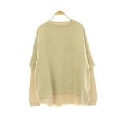 トゥデイフル TODAYFUL Layered Cotton Sweat スウェット レイヤード リブカットソー 長袖 F ベージュ /HS ■OSのサムネイル