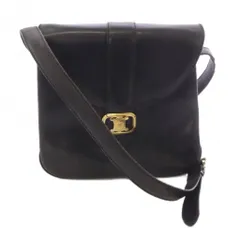 セリーヌ CELINE ヴィンテージ ショルダーバッグ トリオンフ レザー 黒 ブラック /TK ■OHのサムネイル