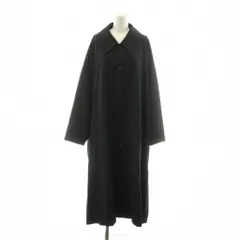 ザ リラクス THE RERACS 22SS ステンカラーコート スプリングコート ロング ウール オーバーサイズ F 黒 ブラック 22SS-RECT-319L-J /KUのサムネイル