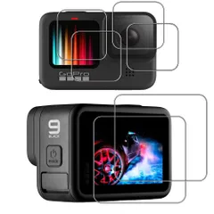 【新着商品】Hero Hero 11 GoPro hero10 HERO9 Gopro Black 用 ガラスフィルム 強化ガラス 旭硝子製 Gopro FOR GoPro hero 10 12 HERO9 Black フィルム 硬度9H 飛散防止 For 指のサムネイル
