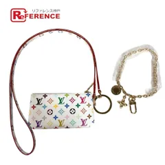 LOUIS VUITTON ルイヴィトン コインケース フォンホルダー スマホストラップ 携帯 M14099 モノグラムマルチカラーキャンバス ブロン ホワイトのサムネイル