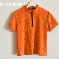 le coq sportif golf collection レコックスポルティフ　ゴルフウェア　総柄　オレンジ　半袖　トップスのサムネイル