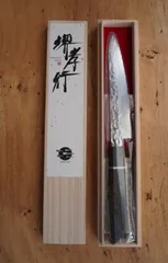 【大特価】堺孝行  閃黒 ダマスカス  33層槌目 ペティナイフ 150mmのサムネイル