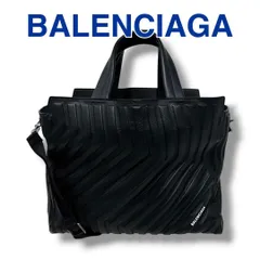 バレンシアガ トートバッグ ブラック レザー CAR カー ジップ ミディアム BALENCIAGA 679461 型押し加工 EAST WEST イーストウエスト メンズ ブランド 美品 1000 シルバー金具 ハンドバッグ ショルダーバッグ 肩掛けのサムネイル