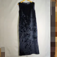 room306 CONTEMPORARY Mottled Pattern Velour One-piece　ベロアワンピース　黒系　サイズM　【TM0061-005】　245のサムネイル