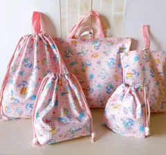 【匿名配送】ハンドメイド　入園入学5点セットNO.299 ユニコーン柄