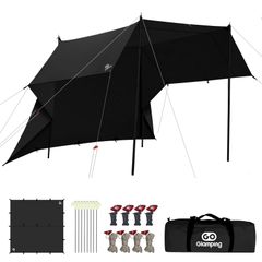 特殊生地GO Glamping HENGEN+350 ブラックタープ本体と付属品 - メルカリ