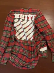 オフホワイト CHECK パータン フランネル シャツのサムネイル