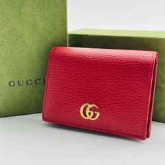 未使用に近い】 GUCCI GG マーモント 金具 ロゴ 金具 二つ折り - メルカリ