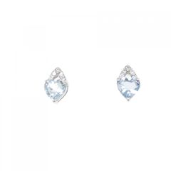 スカイブルートパーズ Mia フェザータッチイヤリング TO 約15.00ct 