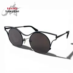美品 Yohji Yamamoto ヨウジヤマモト クラウンパント ブラック グレー メタル YY7014 サングラス メンズ A3-00136【中古】のサムネイル