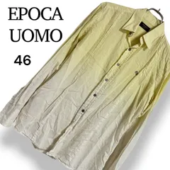 EPOCA UOMO エポカウォモ 長袖シャツ ストライプ グラデーション ロゴ刺繍 比翼ボタン トップス イエロー ホワイト ワイシャツ 美シルエット 上品 きれいめ モード スタイリッシュ 大人 ビジネス 通勤 春夏秋 メンズ M【46】ST001のサムネイル